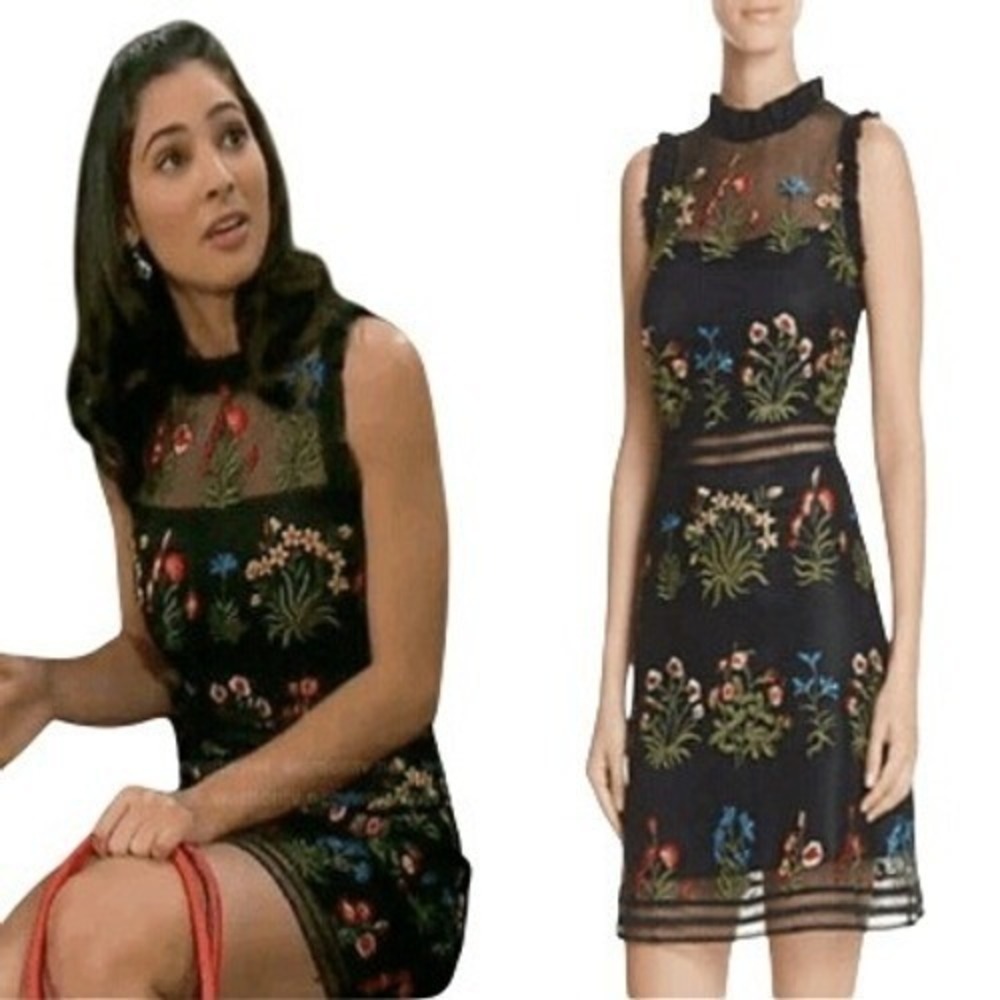 Lucy Paris Gabby Floral Embroidered Dress S‎